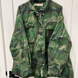 Free People Green Camouflage Women’s Jacket